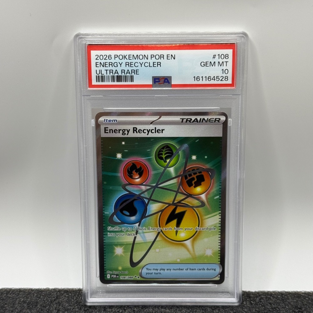 2026 Pokemon POR EN Energy Recycler Ultra Rare #108 PSA 10 Gem Mint TCG Card